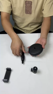 Desk Webcam Stand Height Adjustable With 360 Rotation Quarter Inch Screw And Round Base