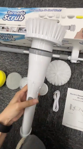 IUIGA Cordless MultiClean Brush | 5 Heads 360° Rotate 90min Battery | Scratch-Free Home/Kitchen/Bathroom