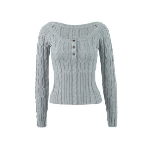audwyn | Quần Áo Knitwear Cổ Henry Tay Dài