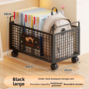 Mobile Bookshelf Organizer with Wheels