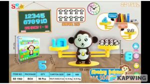 Mainan Anak Edukasi Monkey Balance Math Toy Belajar Berhitung Matematika