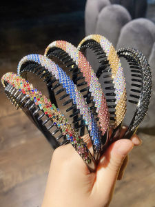 Headband Female Face Wash Hair Fixer Simple Headband Clip with Teeth Non-Slip Hairpin Head Hoop Broken Hair Hairpin Summer Headdress