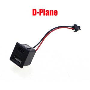 JCD | 1 Cái Ổ Cắm Hai Lớp Nữ USB Type-C & USB A Đèn Sạc Đế Nguồn Có Đầu Nối Cáp Cho Thiết Bị Điện Tử