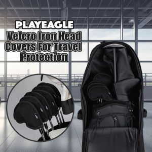 PLAYEAGLE Golf Iron Headcovers For Travel Protection Light weight Velcro Iron Covers with Straps Easy Storage Golf Clubs Neatly 10pcs/set