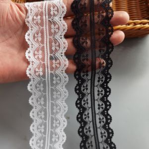 Handmade T1132#-2 Thin Delicate Lace Trim for Doll Skirts DIY Craft Materials Delicate Floral Edging Home Fabric Accessories