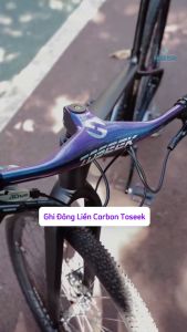 Ghi Đông Xe Đạp Liền Pô Tăng Carbon Toseek Đổi Màu - Tay Lái Xe Đạp