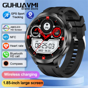2025 New Military GPS Sports Smart Watches Man 1.85 AMOLED Screen Compass Altimeter Heart Rate BP NFC Bluetooth Call Smart Watch