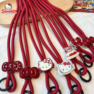 Sanrio | Sanrio New Red Hello Kitty Phone Strap With Bow Cute Cartoon Neck Phone Lanyard CCD Camera Chain Keychain Anti-Loss Long Pendant