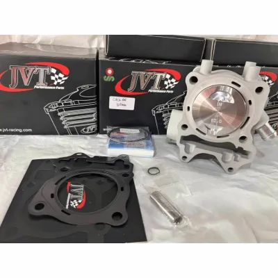JVT CERAMIC CYLINDER BLOCK SET CHROMEBORE 62MM CLICK 125 PIN 13 w/ FORGED PISTON