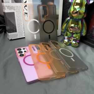 Matte For Magsafe Magnetic Translucent Case For Samsung S26 Edge S25 S24 S23 Ultra Plus FE A57 A37 A17 A07 A56 Slim Lable Cover