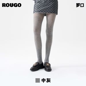 Pure Desire See through Thin Cotton Blend Womens Pantyhose Autumn Winter Simple Style Grey Series Flat Panel Leggings