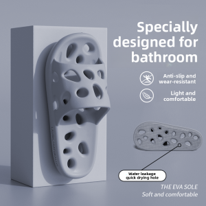 MONLEYTA | Bathroom Slippers Anti-Slip Deodorant Wear-Resistant Special Bathing Summer Hollow Quick-Dry Cool Slippers EVA Material