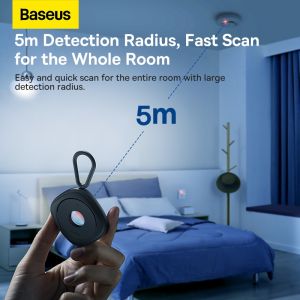 Baseus Mini Anti Spy Hidden Camera Detector Infrared Portable Smart Home Security Tool Pinhole Lens Detection Alarm Gadget Surveillance Protection Privacy