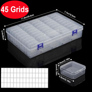 4/12/14/15/30/45 Grids DIY Diamond Painting Multifunctional Storage Box Nail Art Jewelry Rhinestone Mosaic Storage Container