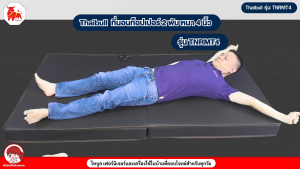 Thaibull ที่นอน เบาะเตียงนอนพับได้ เตียงหุ้มหนัง ขนาด 3.5 ฟุต หนา 4 นิ้ว รุ่น TNRMT4-105 (Brown)