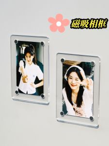 Khung Ảnh Acrylic Magnétique Móc Tủ Lạnh Khung Ảnh Từ Tính Cho Thẻ Postcard Khung Ảnh Từ Tính Nhỏ Khung Ảnh Từ Tính