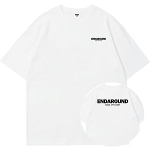 White Short Sleeve T-Shirt Womens Loose Casual Letter Print Summer Top Orange Li Landi Filter Canvas Youth Cotton round Neck