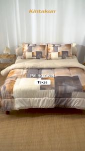 KINTAKUN Dluxe Bed Cover Flat Set Digital Printing Exclusive Queen New Edition Size 160x200cm Tinggi 25cm