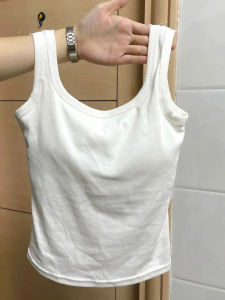 เสื้อกั๊กสายเดี่ยวสีขาว แขนกุด เสื้อผ้าทำงานฤดูร้อน ทรงเข้ารูป สำหรับผู้หญิง ชุดทำงานลำลอง สไตล์หวาน ดีไซน์เรียบง่าย