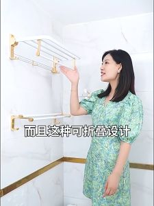 [SG Seller]White gold space aluminum towel rack. Punch-free folding bath towel rack storage. Toilet towel holder set Hook/tissue box/toilet brush