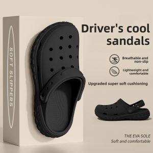 Mens Driving Thong Sandals Anti-Slip Summer Beach Slippers Special Use Outdoor Casual Breathable EVA Slip-On Shoes