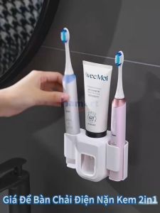Giá Để Bàn Chải Điện Nặn Kem Đánh Răng Dán Tường Phòng Tắm Treo Đa Năng Siêu Dính Hamart