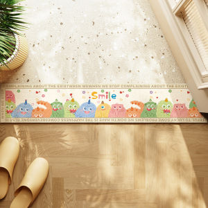 Ultra-Thin Cartoon Diatom Mud Water Absorbent Door Mat Kitchen Bathroom Entrance Rug Long Narrow Threshold Stone Mat