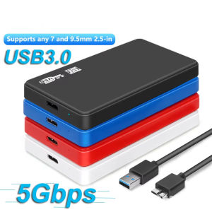 Kebidumei USB 3.0ฮาร์ดไดรฟ์ HDD เคสปิด2.5 "อะแดปเตอร์ HDD SSD ฮาร์ดไดรฟ์เสริมเคสฮาร์ดไดรฟ์5Gbps กล่องแผ่นฮาร์ดไดรฟ์ฮาร์ดไดรฟ์เสริมภายนอกความเร็วสูงสำหรับแล็ปท็อปพีซี PS5