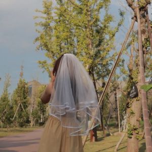 🇲🇾 White Bridal Veil With Clip Bride To Be Set Veil Wedding Hair Accessories