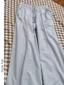 Quick Dry Straight Leg Casual Pants Womens Lightweight Drawstring High Waist Trousers for Summer Thin Commute Wide Leg Pants