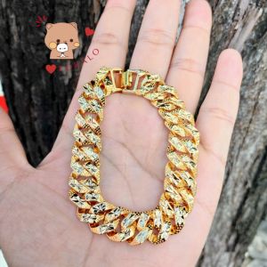 (Có Clip) Lắc Tay Nữ Mạ Vàng 18k Chạm Khía Khoá Gập Cao Cấp Cực Bền - Chị Gái Đeo Lên Rất Sang Y Vàng Thật (Dài 18 cm có thể tháo mắc xuống đến 15 cm) Lokalo 16922