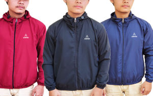 Jaket Running Pria Wanita Lari Gym Sepeda - Jaket Olahraga Running Sauna Suit Jogging Sepeda Parasut Windproof Anti Sinar UV