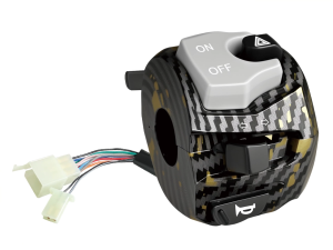 Handle Switch For Honda Click V2/V3 125i/150i with Pssing Light Hazard Light PLug and Play Carbon