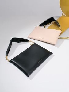 Exclusive sale ❤ Original Charles & Keith Thin briefcase Single Top Handle Bag Zip Closure Shoulder Bag 30781549