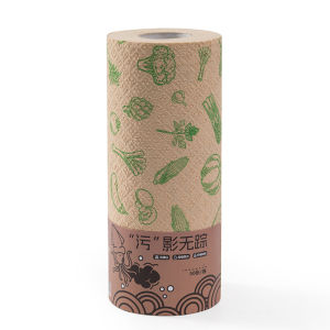 JOJOS L. PD.Soft Thickened Bamboo Fiber Lazy Persons Cloth Dry Wet Use Scrubber Soft Household Cleaning Tool Floor Care