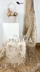 05 meter Bahan Kain Tile Tille Tule Tulle Garden Rosetta