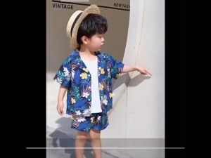 kokepope Clothes Terno for Kids Polo Shirt Shorts Set Baby Summer Fashion