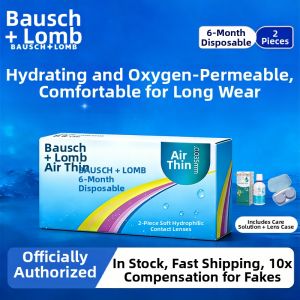 Bausch + Lomb | Slim Moist Comfortable Contact Lenses 6 Months Disposables 2 Pieces
