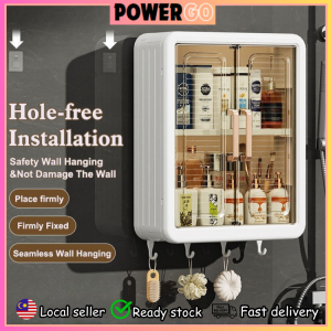Wall Mounted Waterproof Bathroom Storage Cabinet Durable Plastic Space-Saving Organizer for Bathroom Washroom Hanging Cabinet Locker
