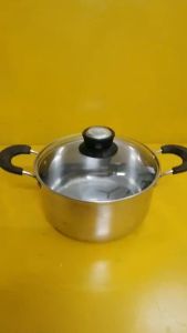 Nồi inox nội địa Nhật size 22cm cao 11cm (mã 762) Dùng được bếp từ_Hàng nội địa Nhật đã qua sử dụng