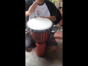 Alat Musik Tradisional Jimbe Jumbo Tinggi 60 cm Motif Ukir Super