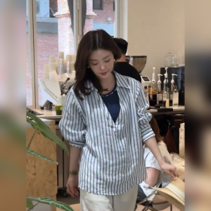 YUFUQING | Áo khoác chống nắng dài tay phong cách Hàn Quốc cho nữ mùa thu mới rộng rãi thoải mái chất liệu polyester dài thường ngày