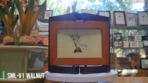 กรอบรูปไม้ 4x6 กรอบรูปทำจากไม้แท้ กรอบรูปไม้แท้ Story รุ่น SML-V1 สี WALNUT - COFFEE BEAN