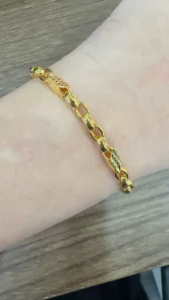 Poh Heng Jewellery 22K Belcher Link Bracelet in Yellow Gold [Price By Weight]