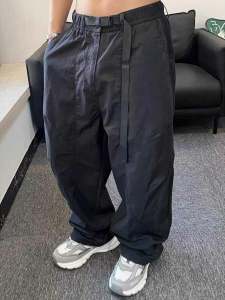 American Retro Men's Summer Fashion: Quick-Dry Loose Long Straight Work Trousers