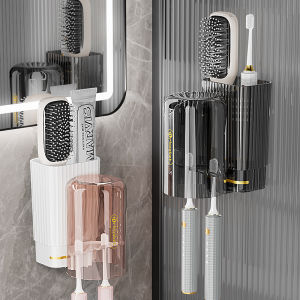 Wall-Mounted Drill-Free Toothbrush Holder