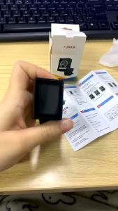 Chromatic Tuner Clip-on การปรับแต่งที่แม่นยำรวดเร็ว กีตาร์จูนเนอร์แบบชาร์จไฟได้ หน้าจอ LCD Clip-on Tuner Chromatic จูนเนอร์กีตาร์-เบส