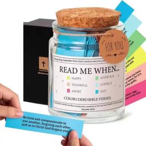 Christian Gifts for Women Men Read When Bible Verses Jar Emotions Feelings Blessings Religious Mom Daily Motivational Prayer