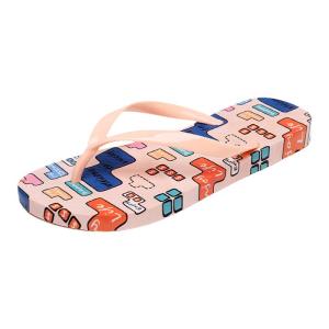 Womens Summer New Fashionable Beach Sandals Anti-Slip Flip Flops Outdoor Wearable Slip-On Slippers Korean Style Flat Heel