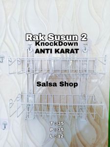 Rak Bumbu rapur / Rak bumbu tempel dinding / Rak susun 2 KD /  Rak bumbu gantung / Rak serbaguna Rak bumbu rak dapur rak shampo rak dapur serbaguna Rak besi anti karat